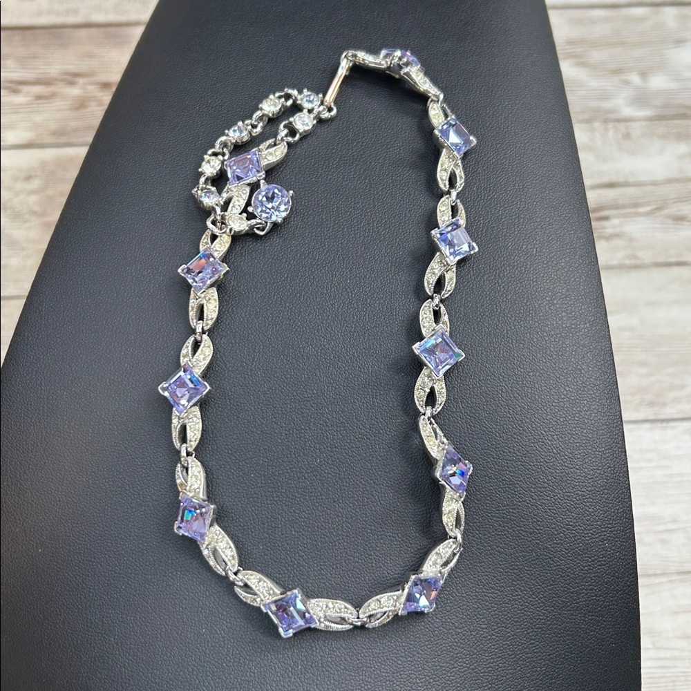 Bogoff Spectacular Silver and Purple Women's Necklace - Picture 5 of 11